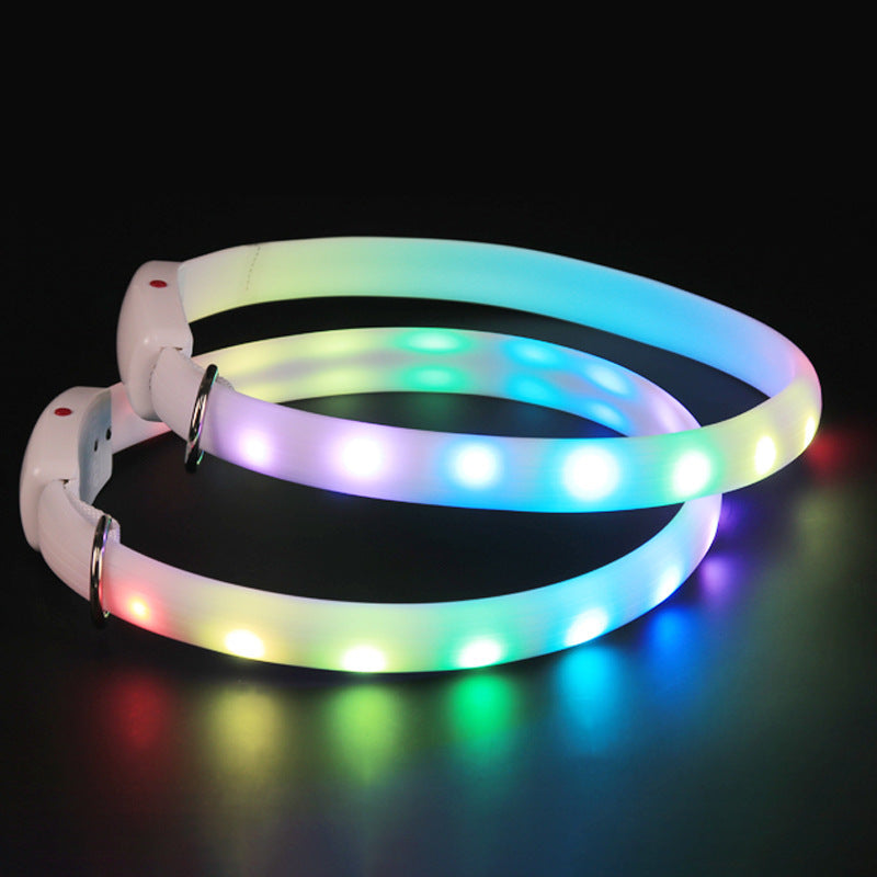 USB Oplaadbare LED Hondenhalsband – Veilig en Zichtbaar in het Donker!